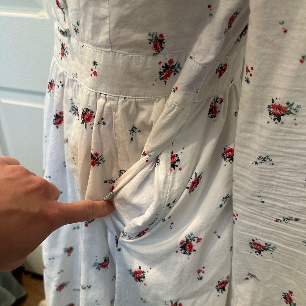 eShakti Floral Midi Long Sleeve Dress - Picture 7 of 9